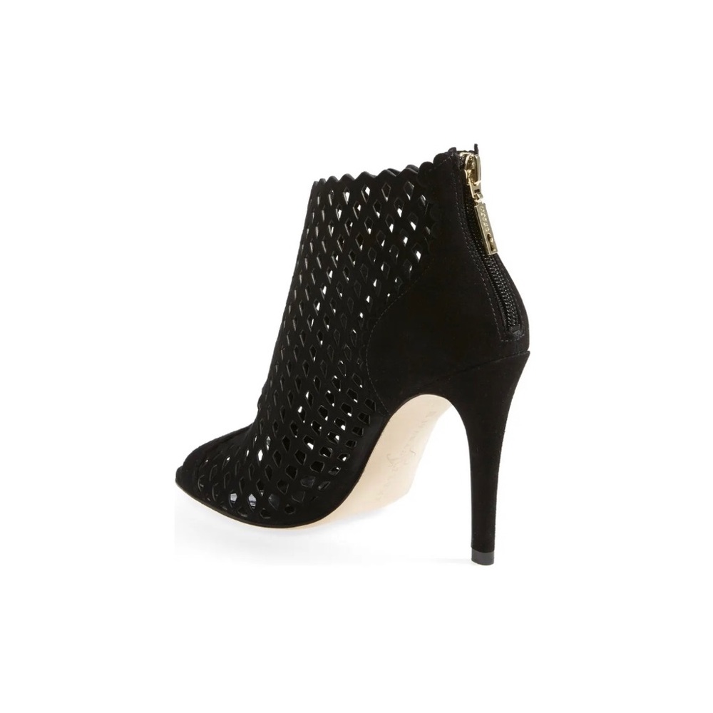 Ivanka Trump Didia Cutout Suede Bootie Black 7.5 - Picture 3 of 15